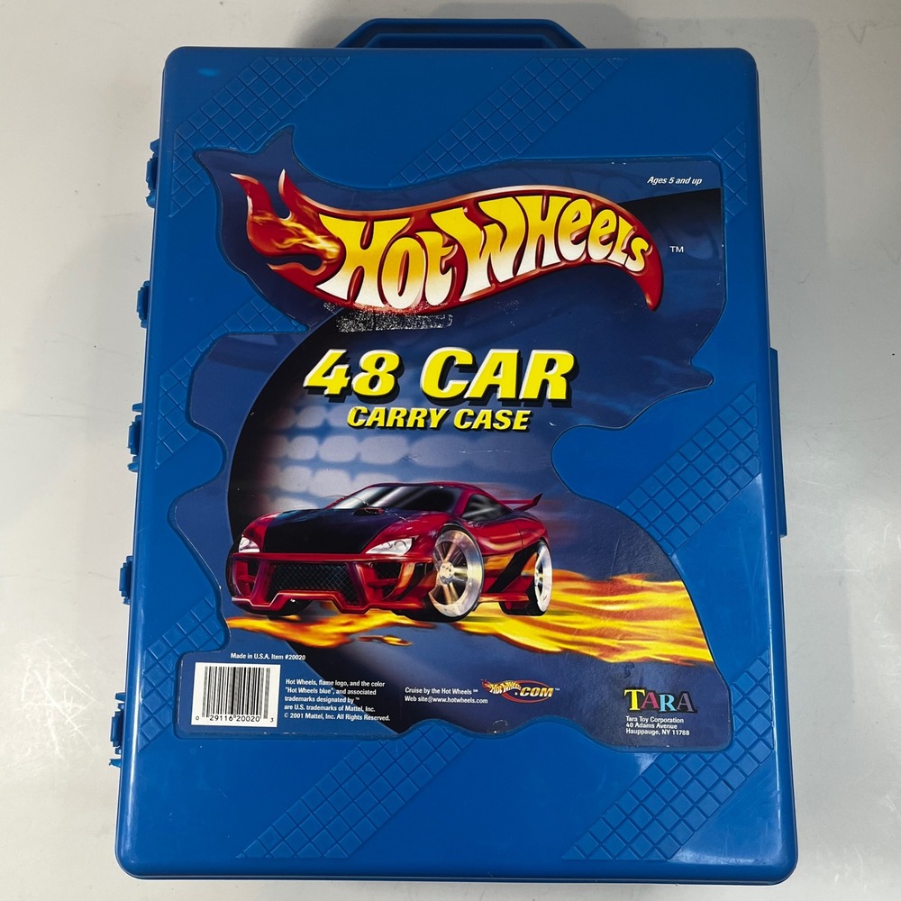Vintage Hot Wheels 48 Car Carry Case Tara Toy 2001 & 23 Diecast Cars 1970s-90s